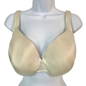 CACIQUE Full Coverage Satin Cream Underwire Bra Sz 38F
